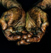 greasy hands