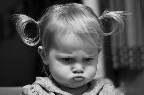 pouting toddler girl