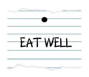 notebook paper EAT WELL